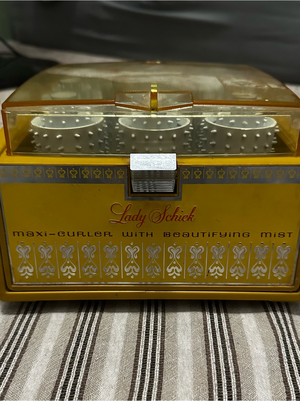 Lady Schick Maxi-Curler Vintage Yellow Hair Curler Case 1960s